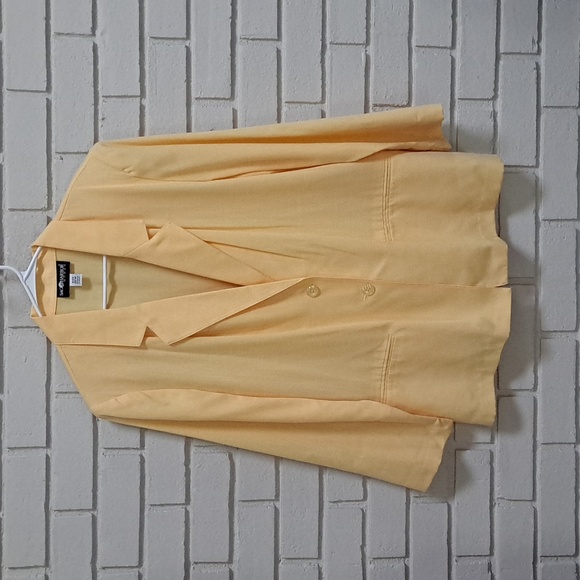 Sag Harbor Yellow 2 Button Closure Blazer Jacket. Size 20 NWOT - Picture 1 of 10